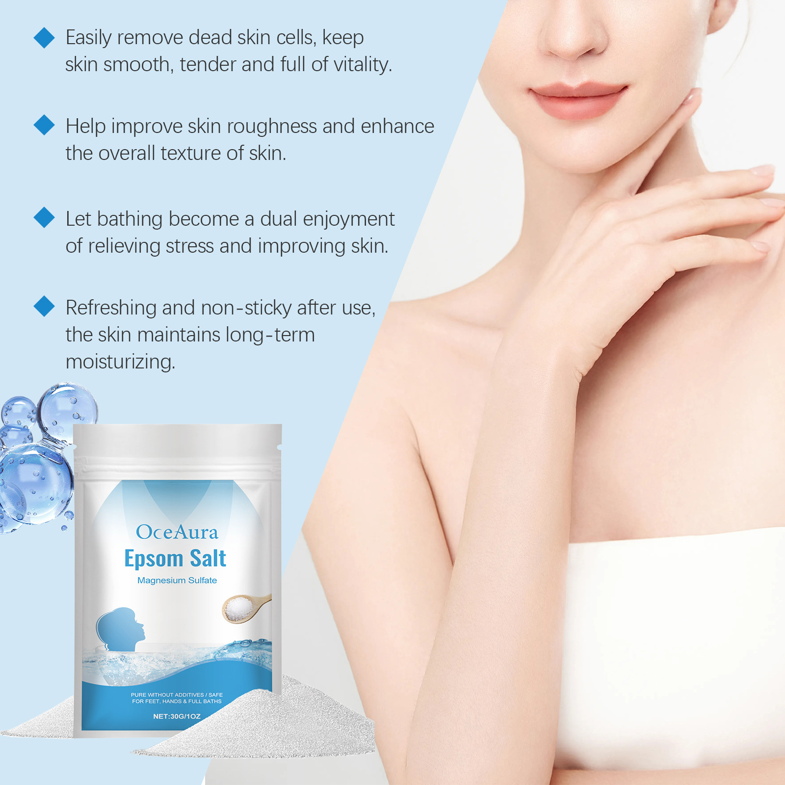 OceAura Epsom Salt Bath Stress - Bath Salts Magnesium 评论和价格