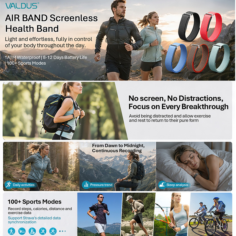 VALDUS Air Band Smart Bracelet - Health Wellness Bracelet 评论和价格