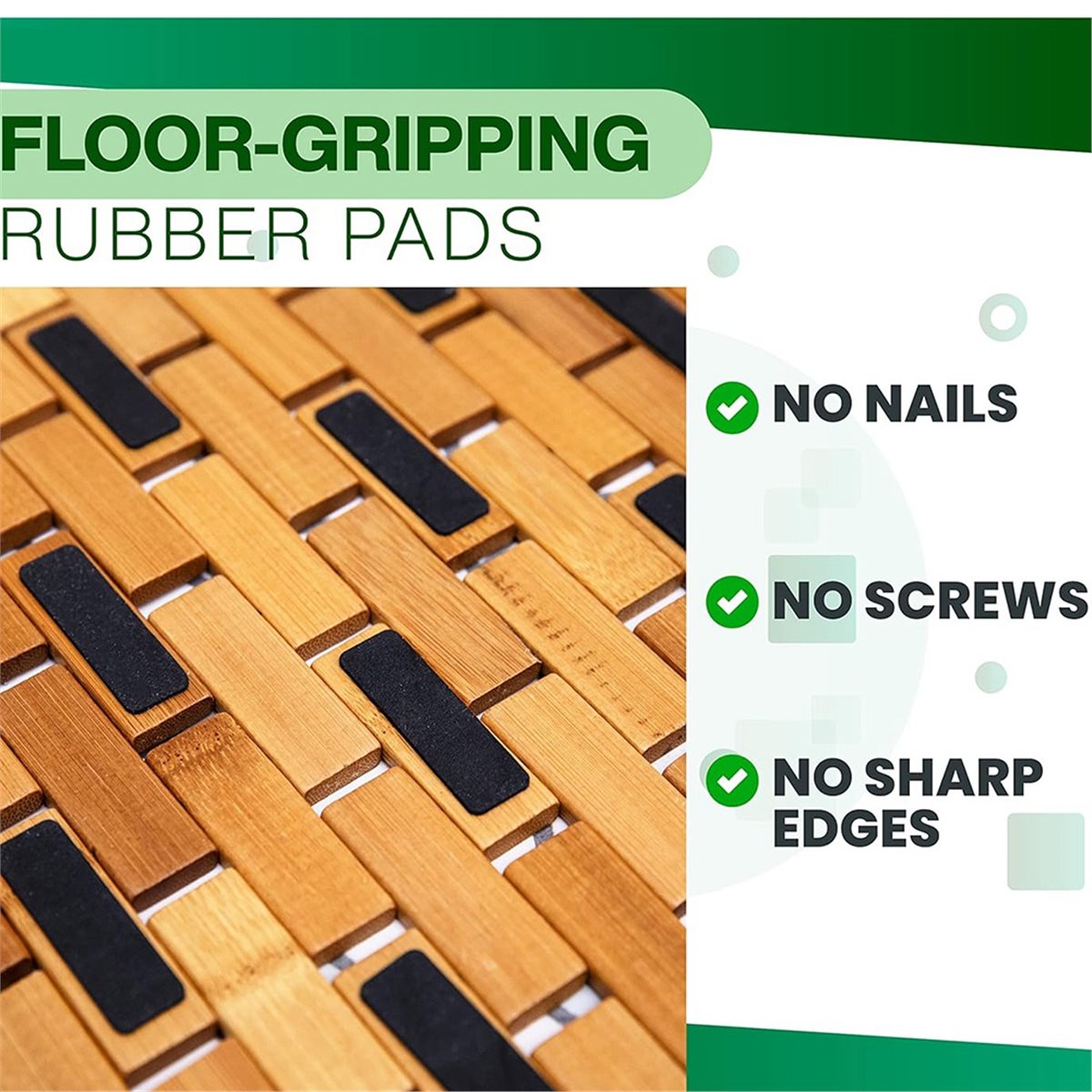 NOCM Bamboo Bath Mat - Foldabl - Bamboo Bath Mat 评论和价格